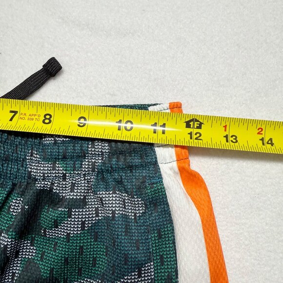Nike Boys Elastic/Drawstring Waist Dri-Fit Camo Athletic Shorts Green Size Large - Picture 7 of 10